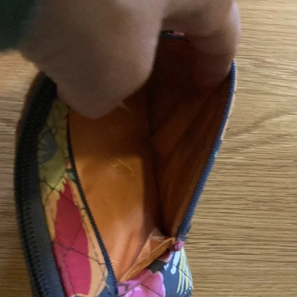 Vera Bradley Floral Print Wristlet-Blue, orange, pink print - Picture 2 of 7